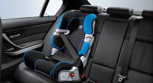 bmw genuine baby child kid safety junior car seat black blue ii