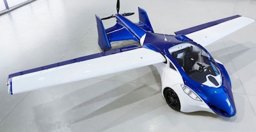 Словацкая компания AeroMobil показала в столице франции летающий автомобиль
