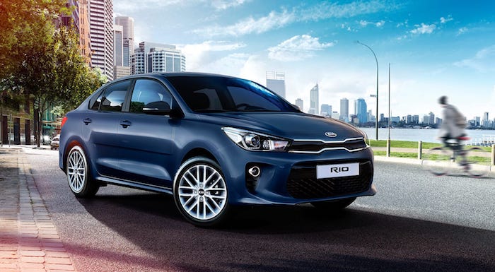 The new Kia Rio 2018 and lands in Ecuador in format hatchback and sedan