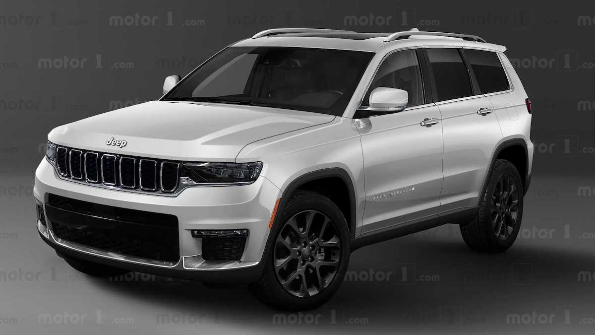 2022 jeep grand cherokee white rendering front