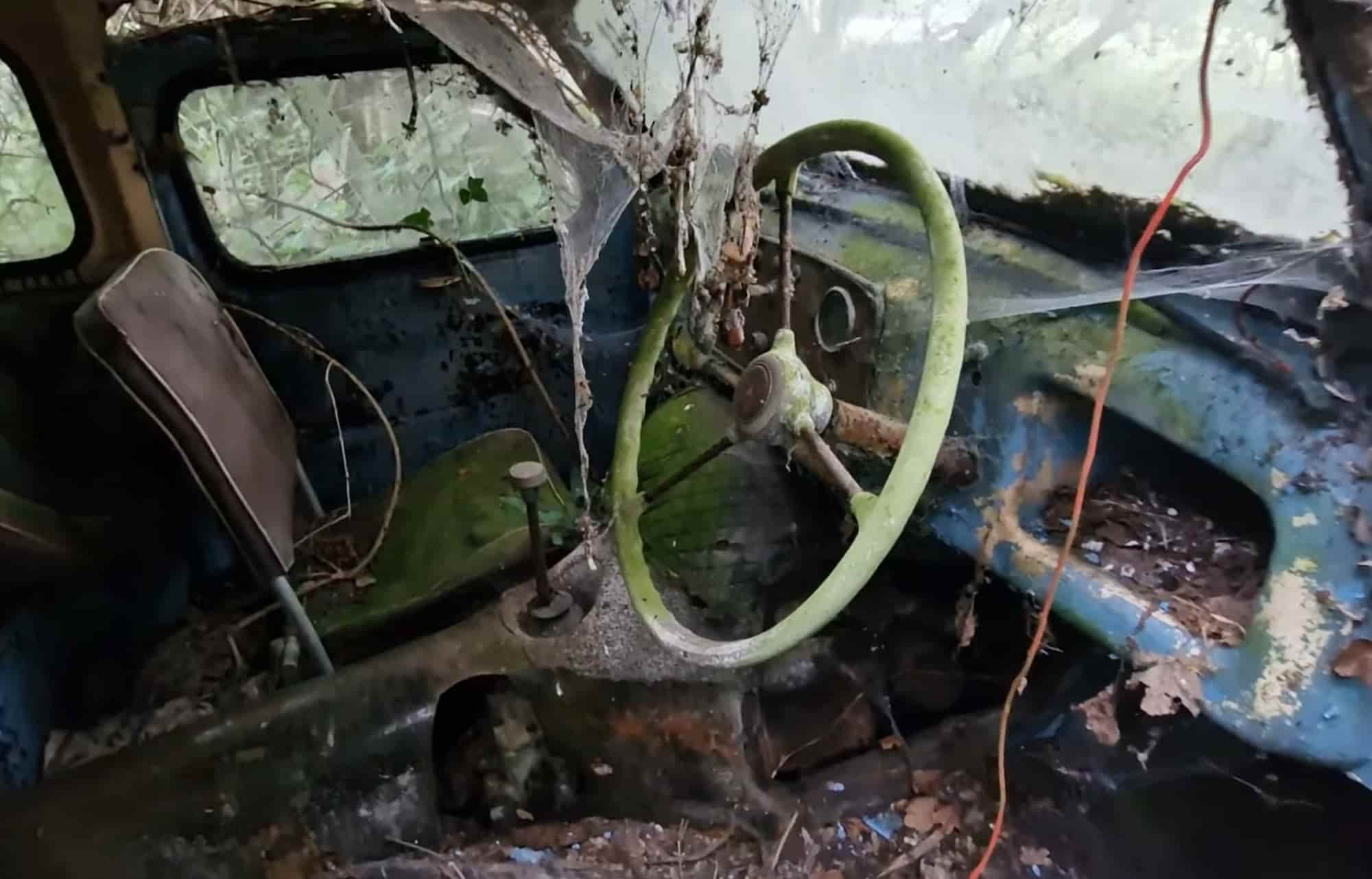 abandoned mysterious farmhouse has a massive classic car graveyard 7