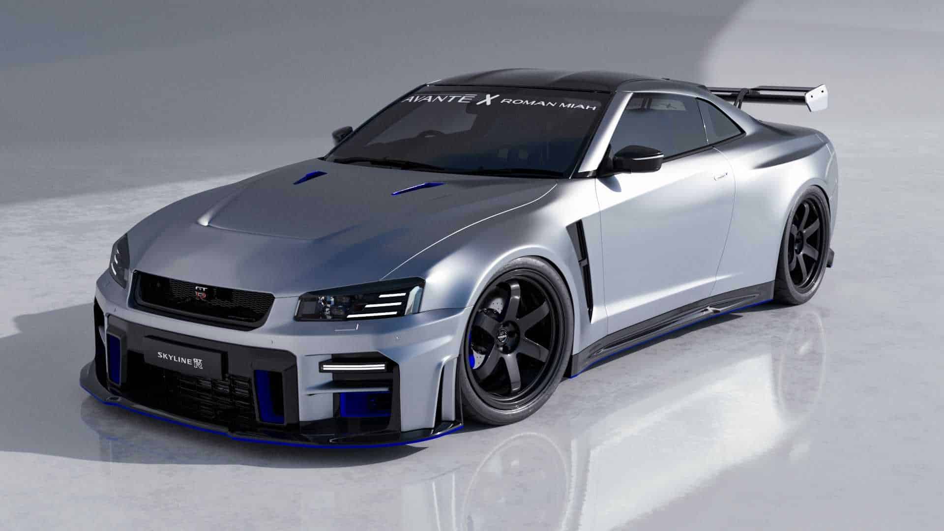 nissan skyline gt r reimagined by artist for modern times front above
