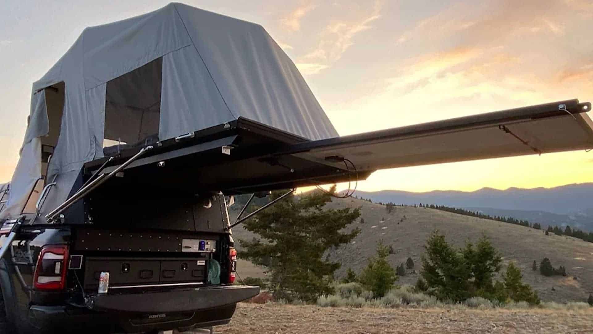 skinny guy self contained topper camper 1