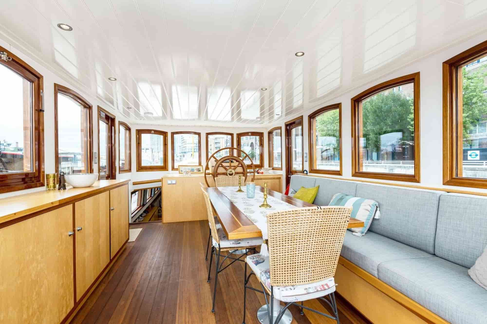 this 14m luxury floating home is fully seaworthy also boasts a wine cellar 11