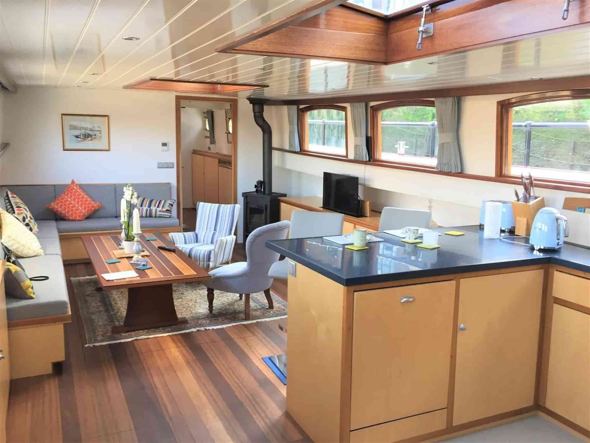 this 14m luxury floating home is fully seaworthy also boasts a wine cellar 13