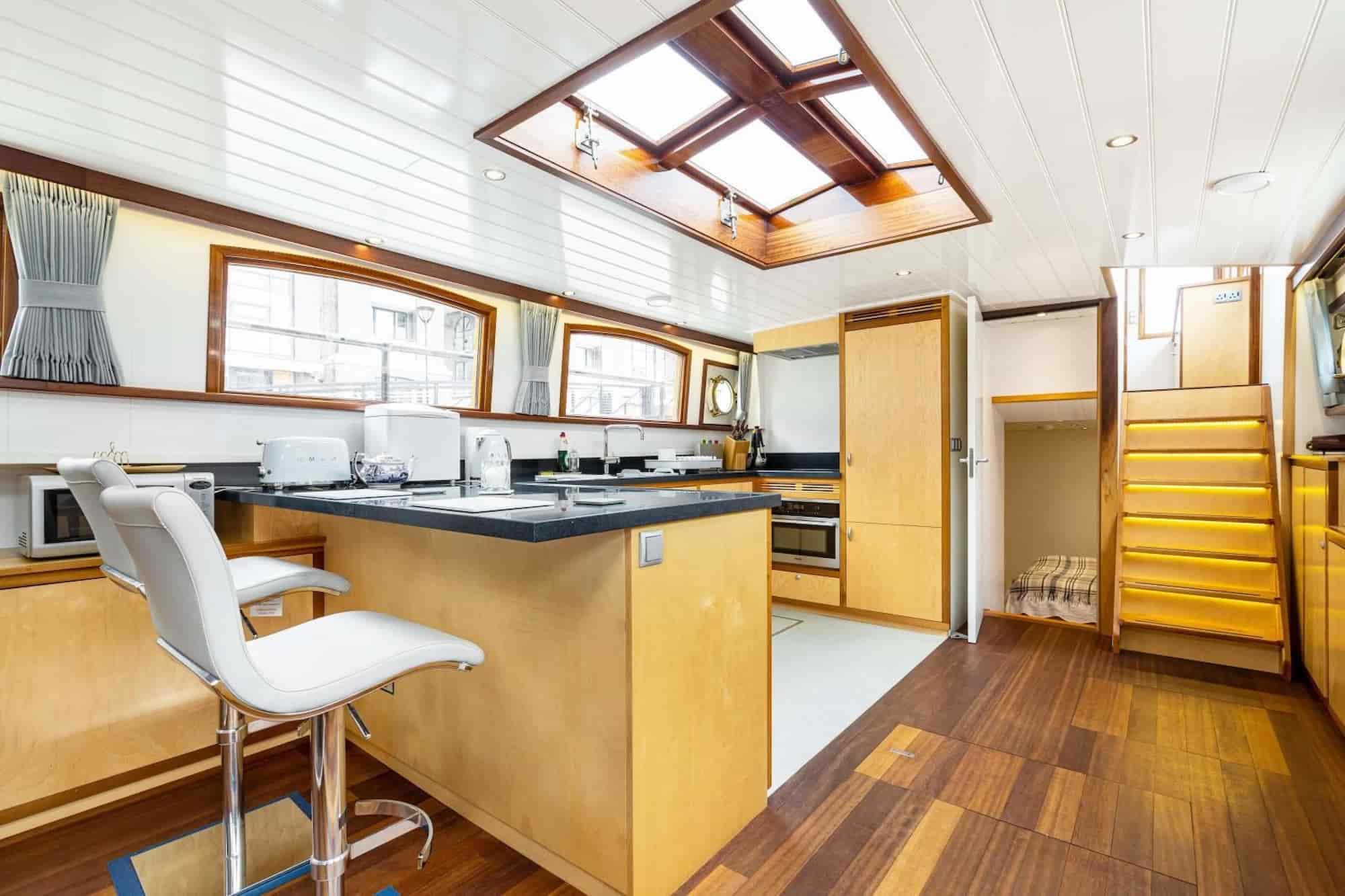 this 14m luxury floating home is fully seaworthy also boasts a wine cellar 4