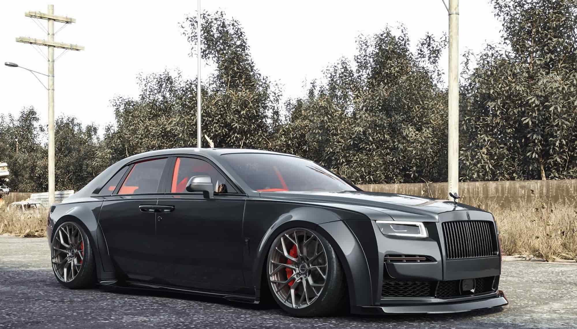 rolls royce ghost gets hooked on steroids looks like the bouncer at a car meet 198419 1