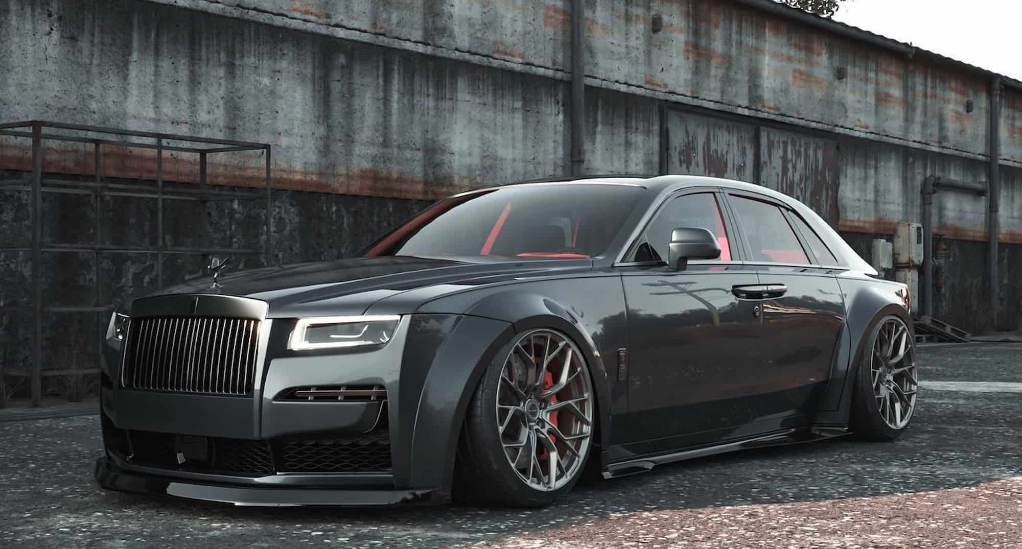 rolls royce ghost gets hooked on steroids looks like the bouncer at a car meet 2