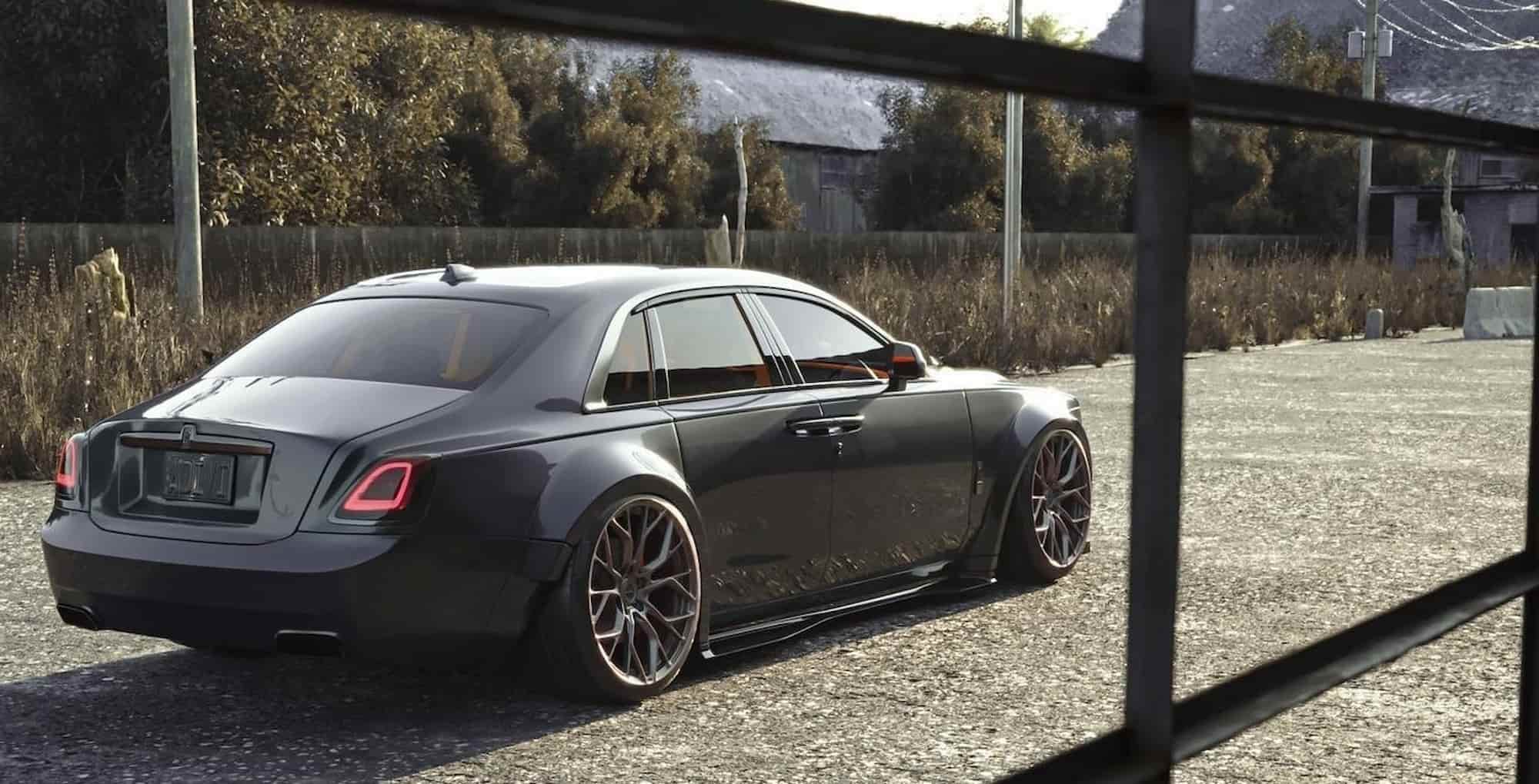 rolls royce ghost gets hooked on steroids looks like the bouncer at a car meet 4
