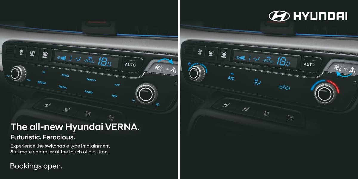 2023 Hyundai Verna central console