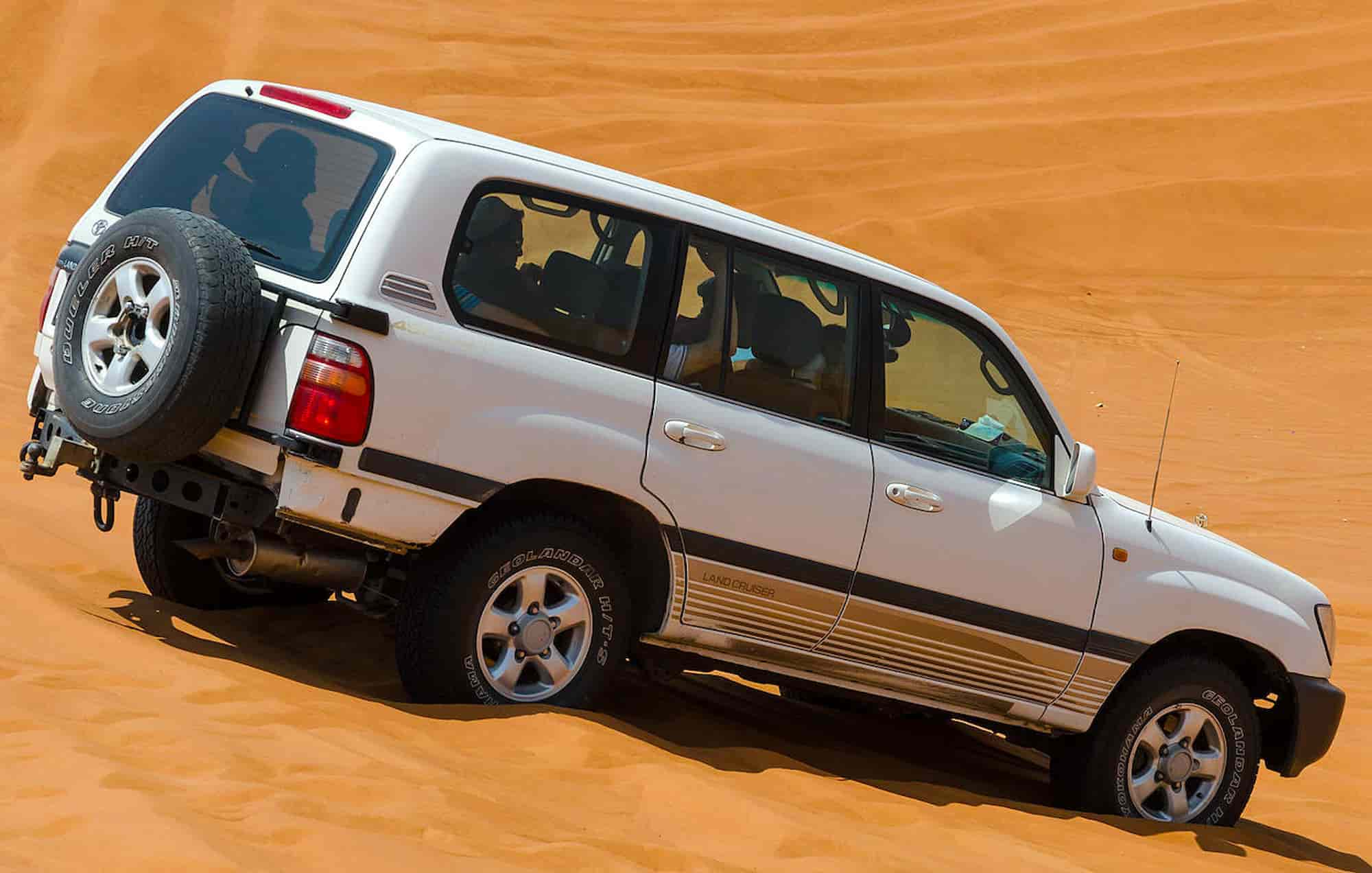 Toyota Land Cruiser in the Desert Side Back View 20120409 1