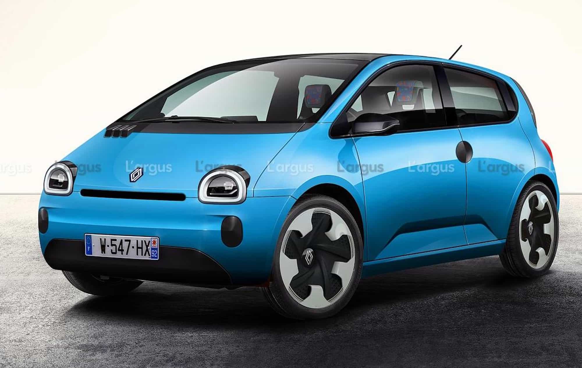 Renault Twingo illustration 2026 bleu outfi design