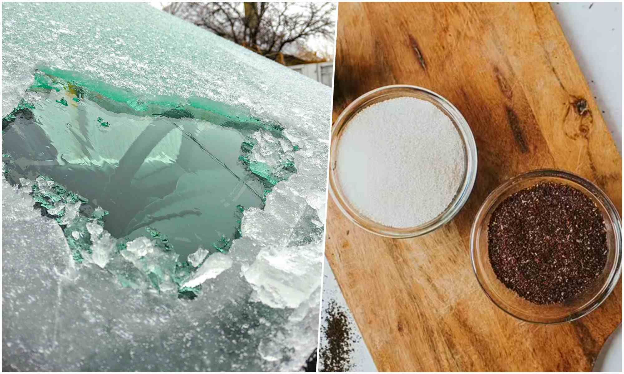 iced windshield