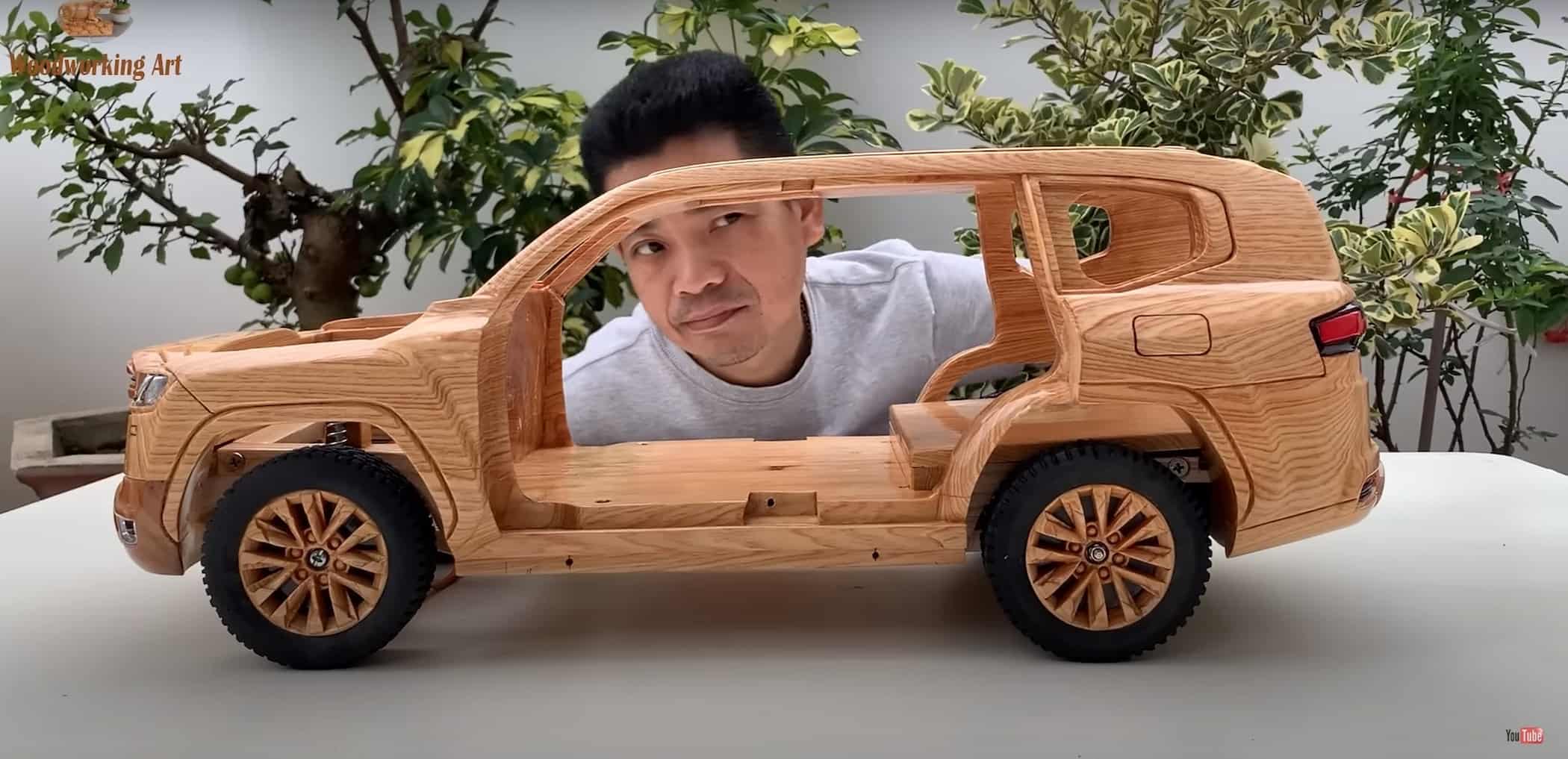 man turns wooden block into a toyota land cruiser in 60 days 3