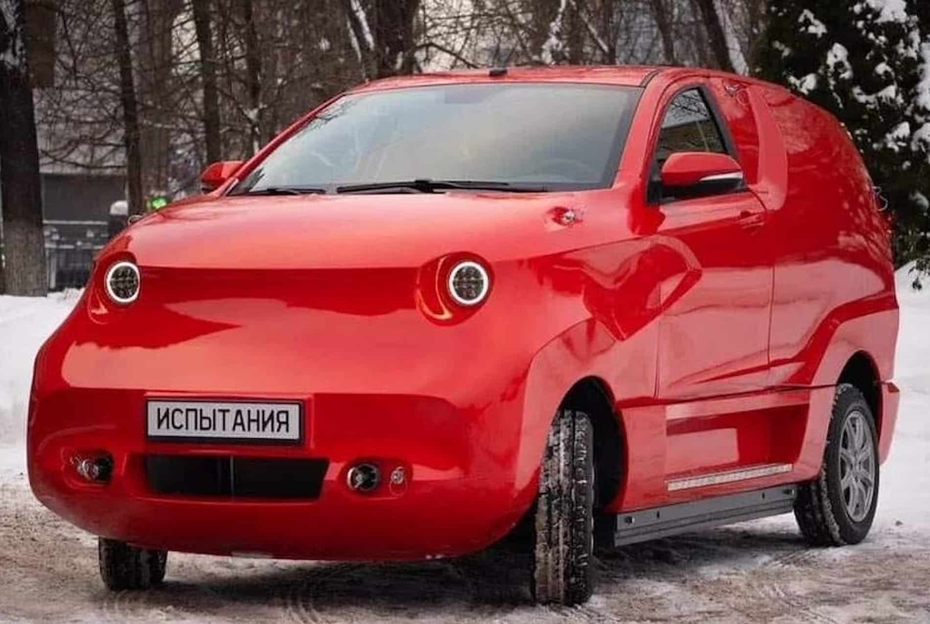this is russia s first electric car and it looks so much like a washing machine 1