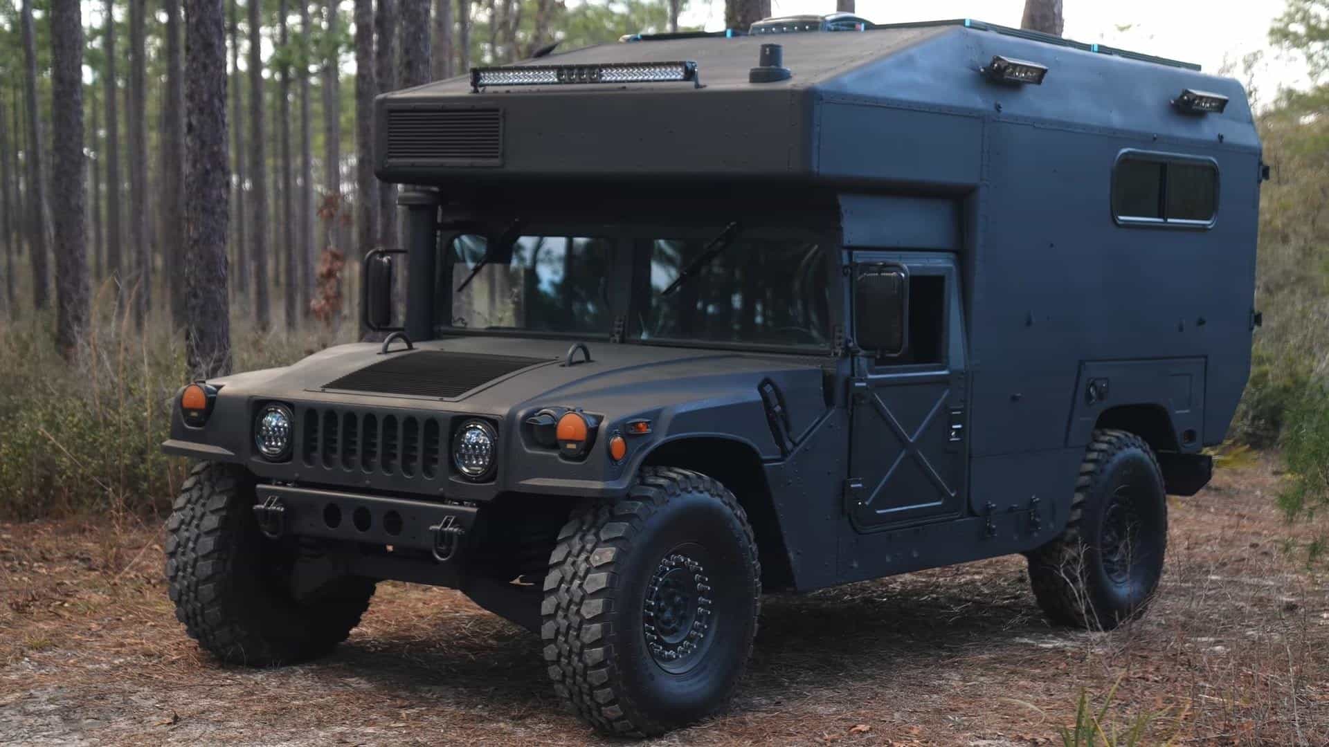 mean looking humvee hides a deluxe and modern tiny home interior it even has a bathroom 229600 1
