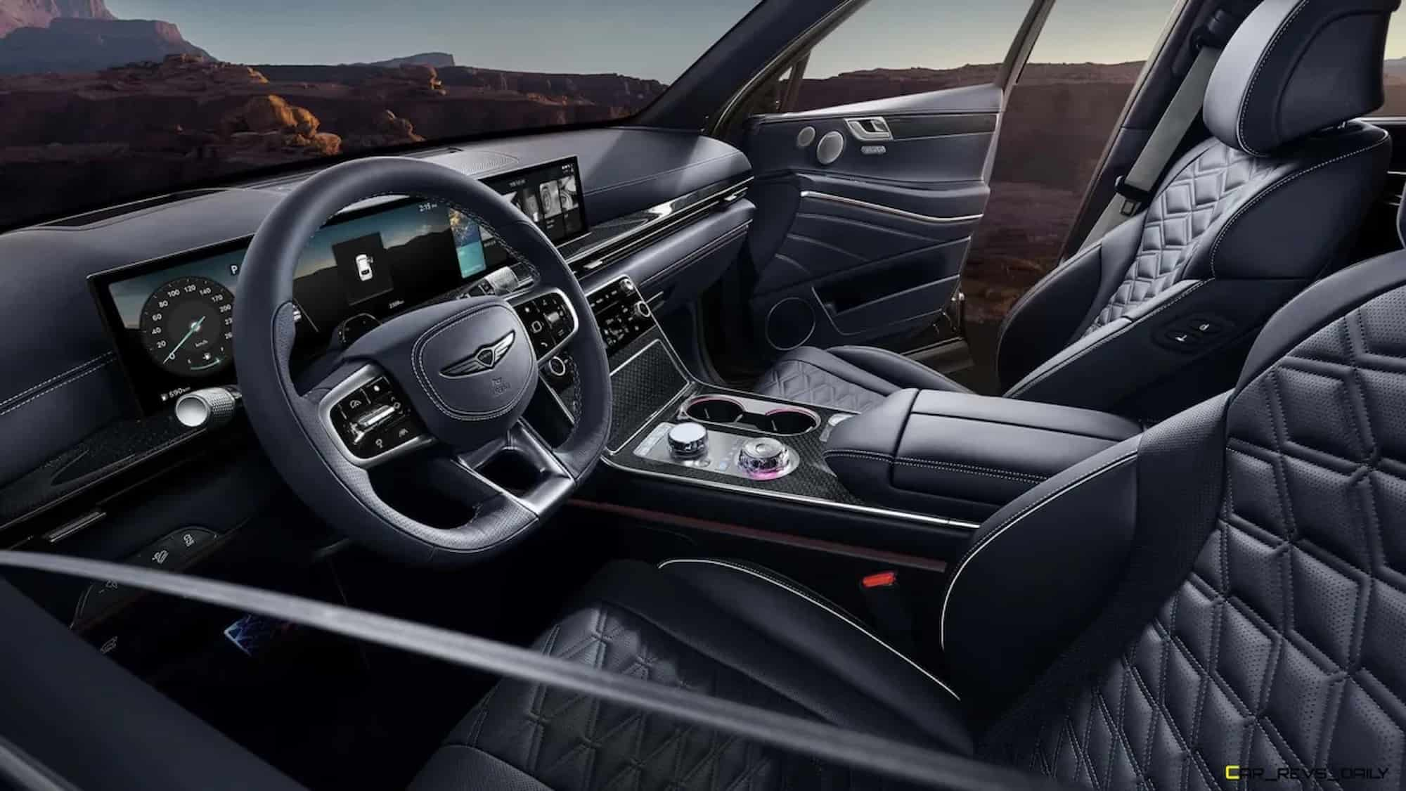 www.car revs daily.com genesis gv80 coupe debuts features 27 inch infotainment system and 409 horsepower v6 2024 genesis gv80 coupe