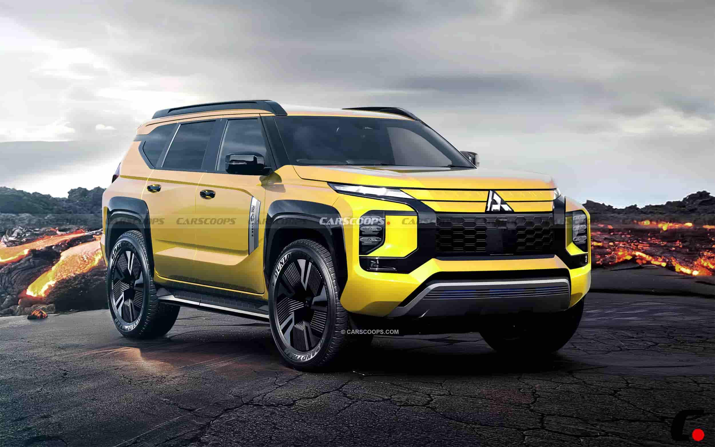 2027 Mitsubishi Pajero Montero Yellow Carscoops 3