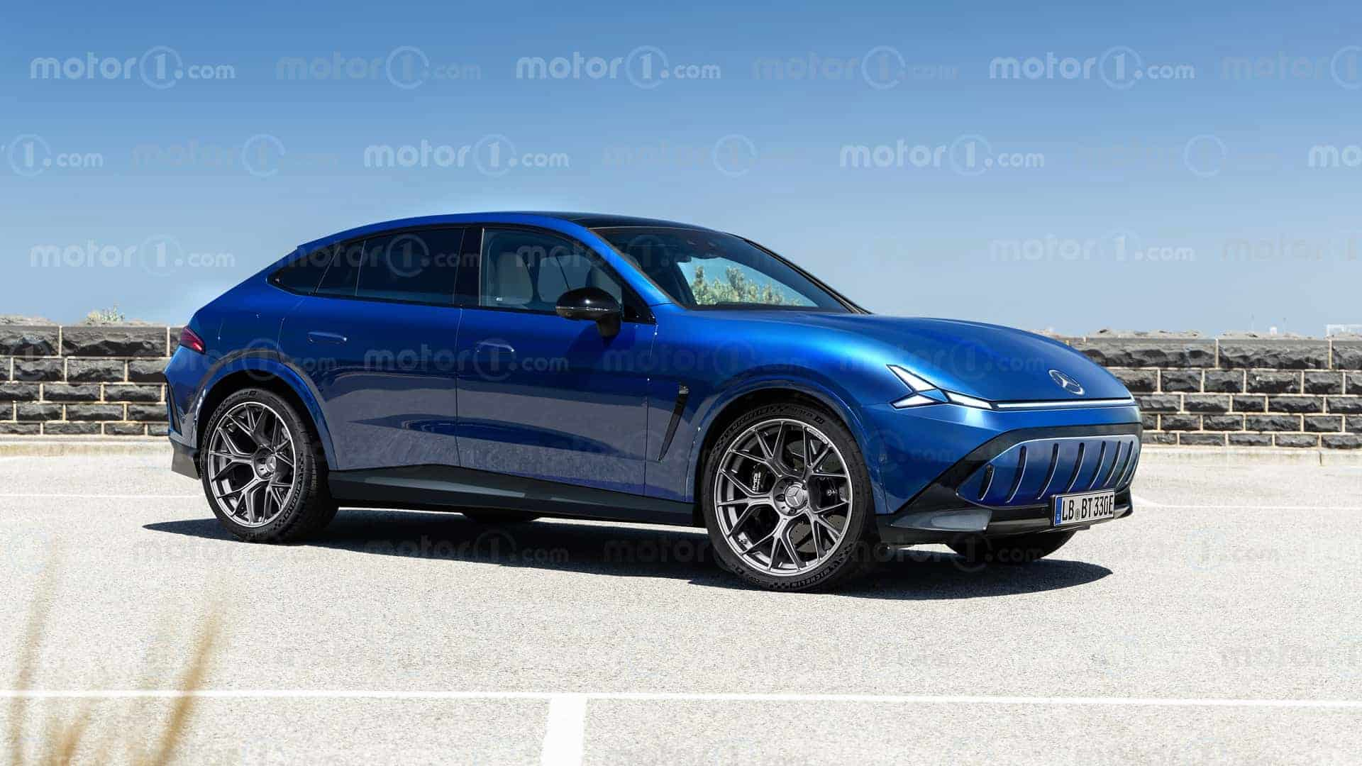 mercedes amg suv ev il render di motor1.com 3