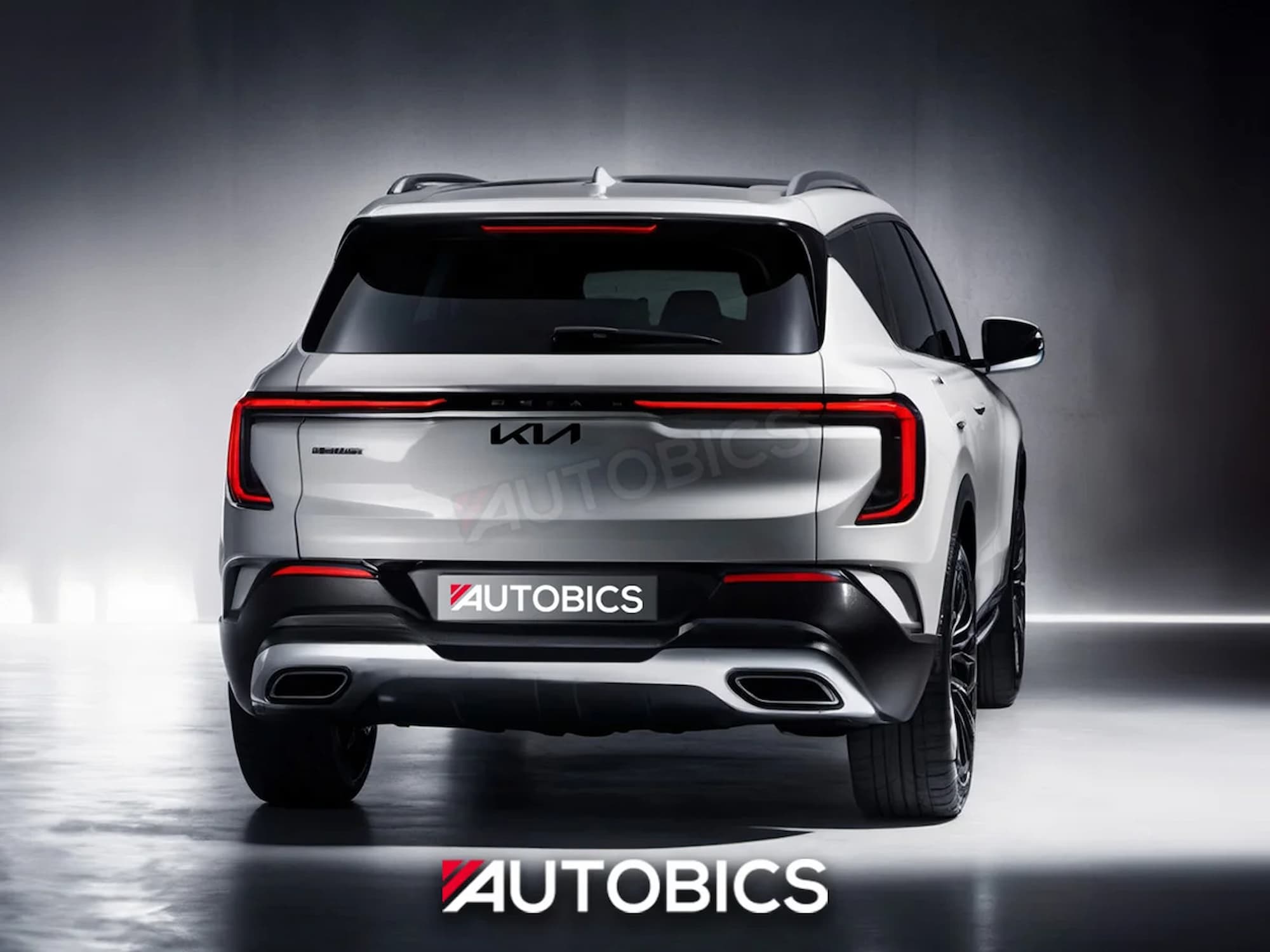 2025 Kia Seltos SUV concept rendering rear view 1