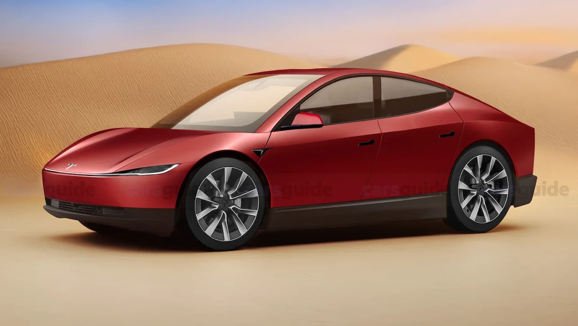 Tesla Model 2 Rendering Red 1001x565p 1