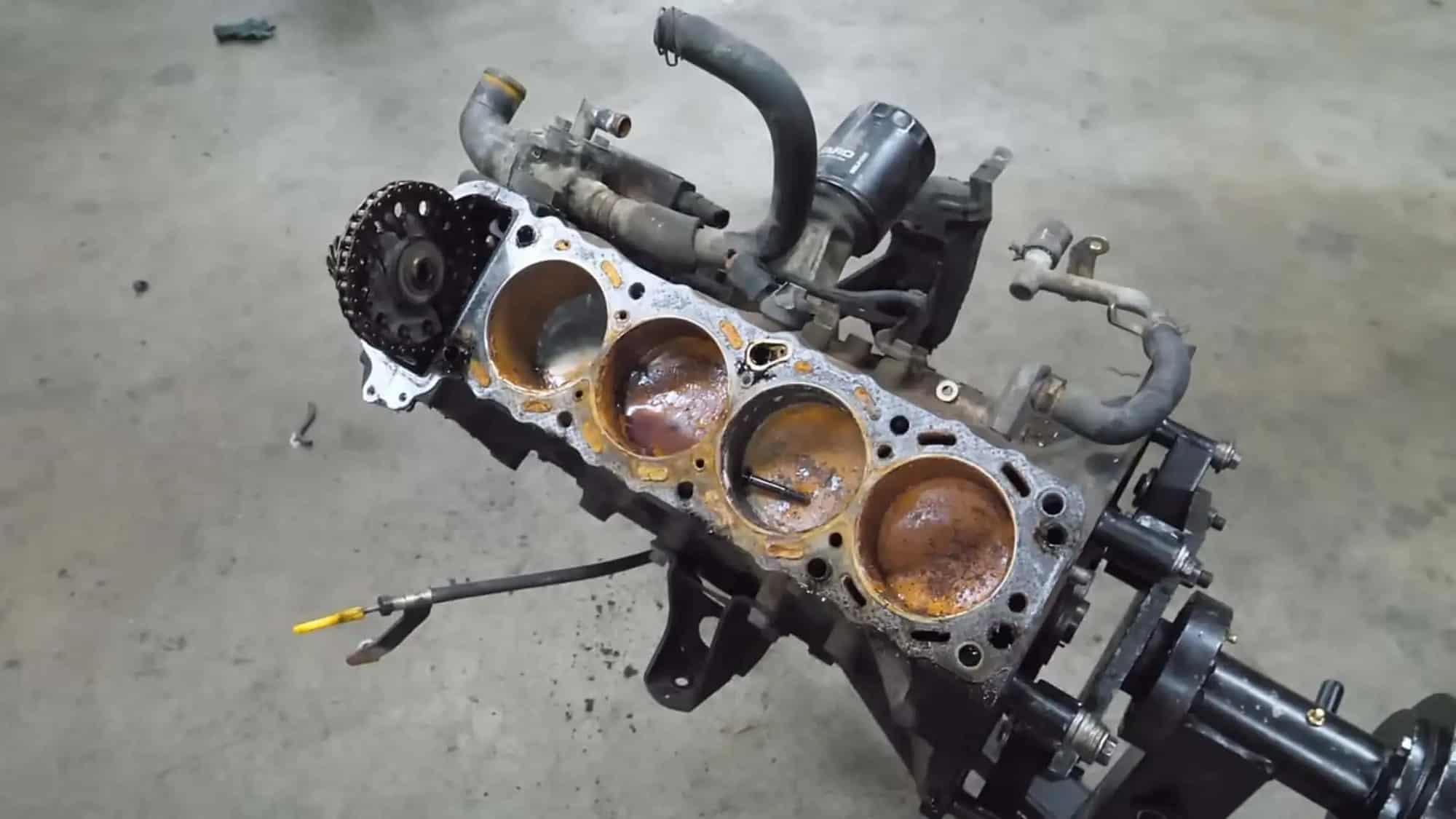 nissan ka24de engine teardown